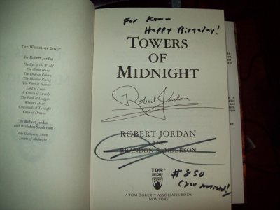 My birthday autograph from Brandon